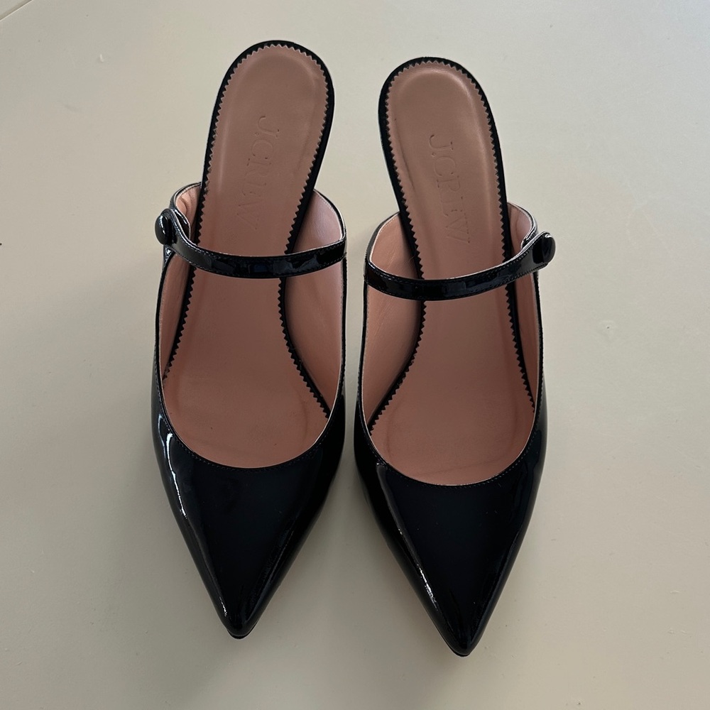 J. Crew Black Patent Leather Heels